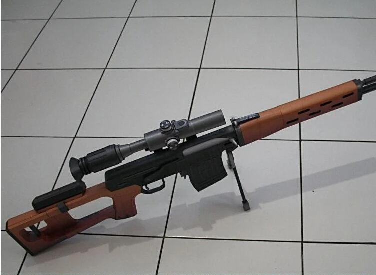Снайперская винтовка в масштабе 1:1 пистолет SVD оружие Firearm сделай сам лист