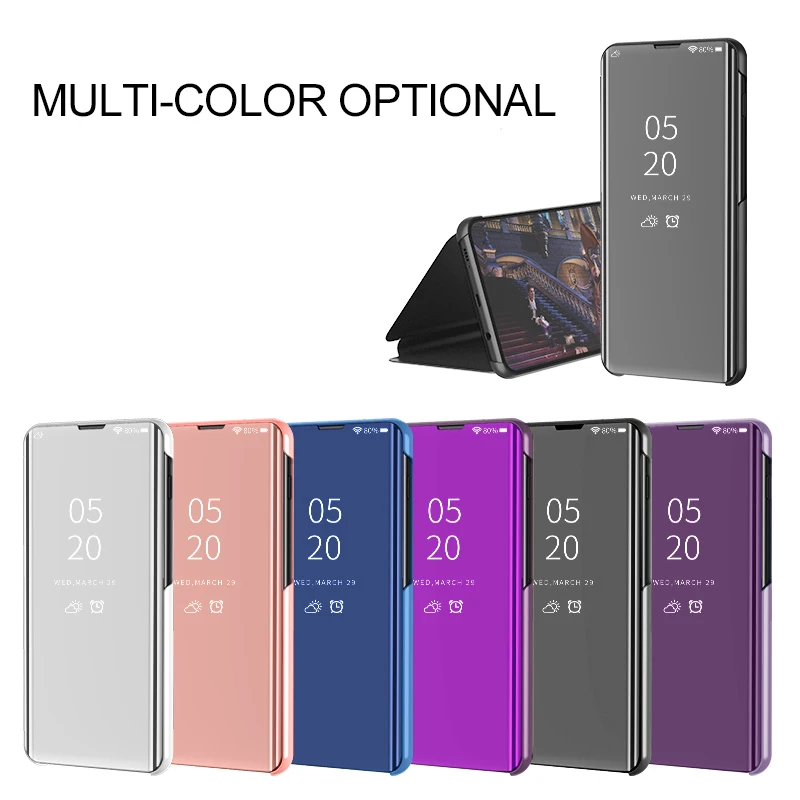 Умный зеркальный флип чехол для Xiaomi Redmi Note 7 6 5 Pro кожаный Xiomi Xaomi 8 7A 6A S2 Go Play A6 A7