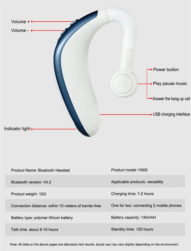 H500 Bluetooth наушники беспроводной крюк для наушников дизайн удобный мобильный телефон альтернативный наушник для телефона iPhone xiaomi samsung