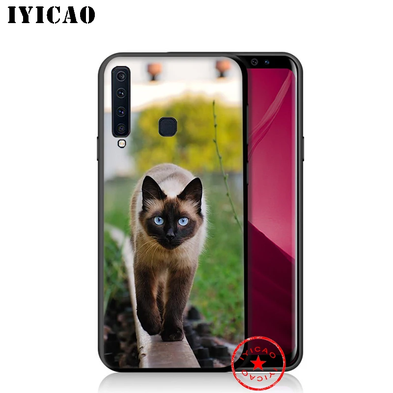 IYICAO милый мягкий чехол для телефона с сиамским котом Samsung Galaxy A9 A8 A7 J6 A6 Plus 2018 A5 A3 2016