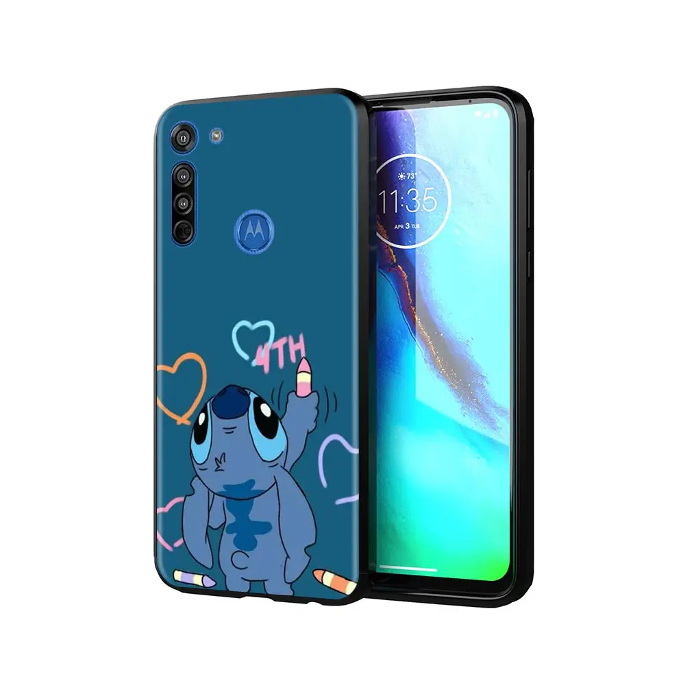 cute lilo stitch phone case for motorola moto g30 g9 play g9 plus one fusion plus g8 power lite e6s soft silicone back cover free global shipping