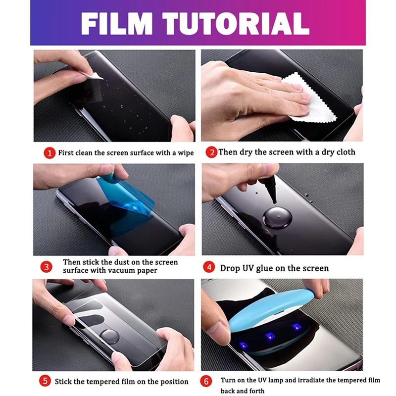 

3pcs UV Tempered Glass Glue For All Mobile Phone Screen Protect Glue Edge Full Cover Glass Glue