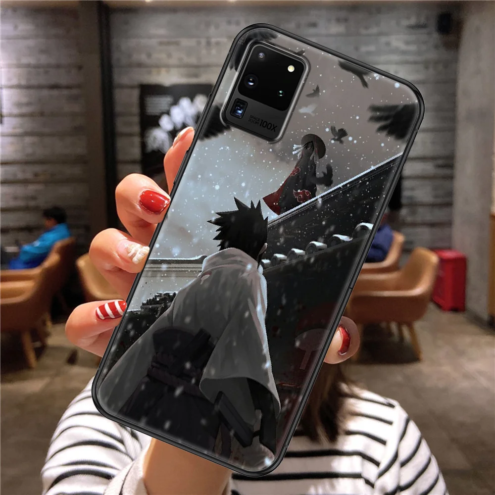 

Anime Uchiha Sasuke Narutos Phone case For Samsung Galaxy Note 4 8 9 10 20 S8 S9 S10 S10E S20 Plus UITRA Ultra black luxury
