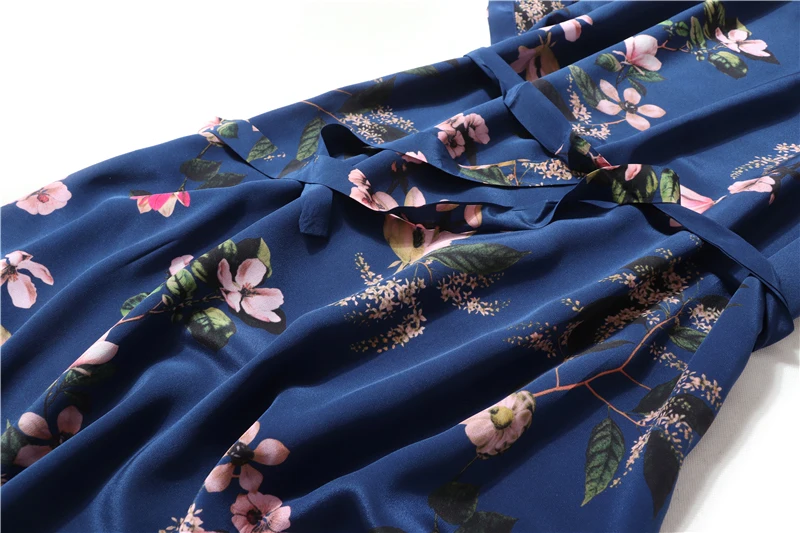 Женское шелковое платье с круглым вырезом размера плюс летнее винтажное