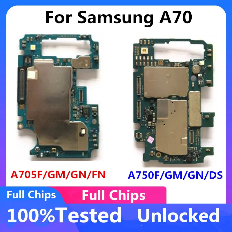 100% разблокированная для Samsung Galaxy A70 A705F/GM/GN A750F 1 SIM / 2 оригинальная материнская