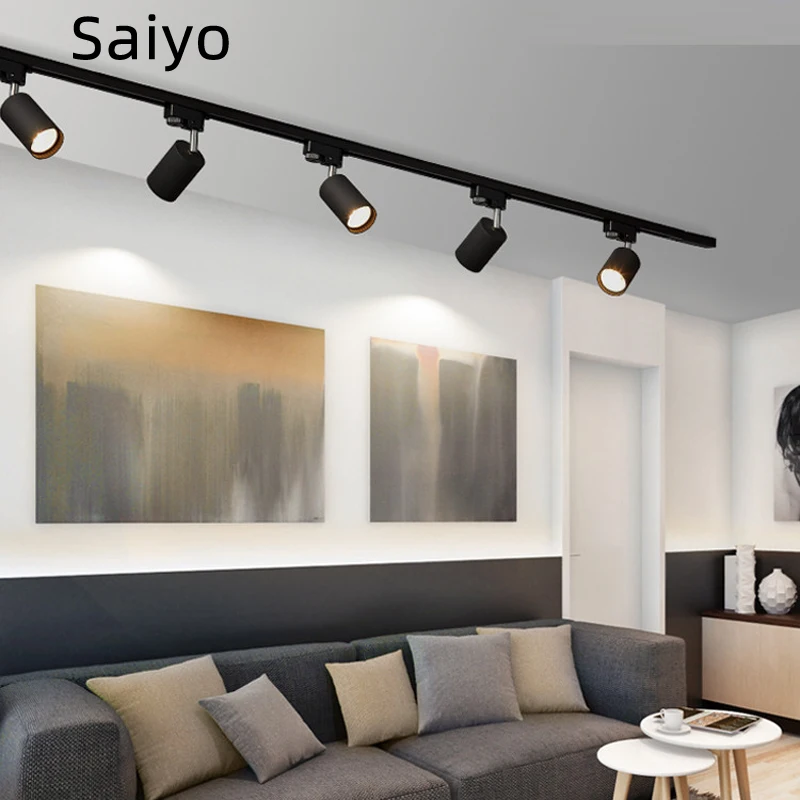 Светодиодные трековые светильники Saiyo полный комплект трековых светильников с COB