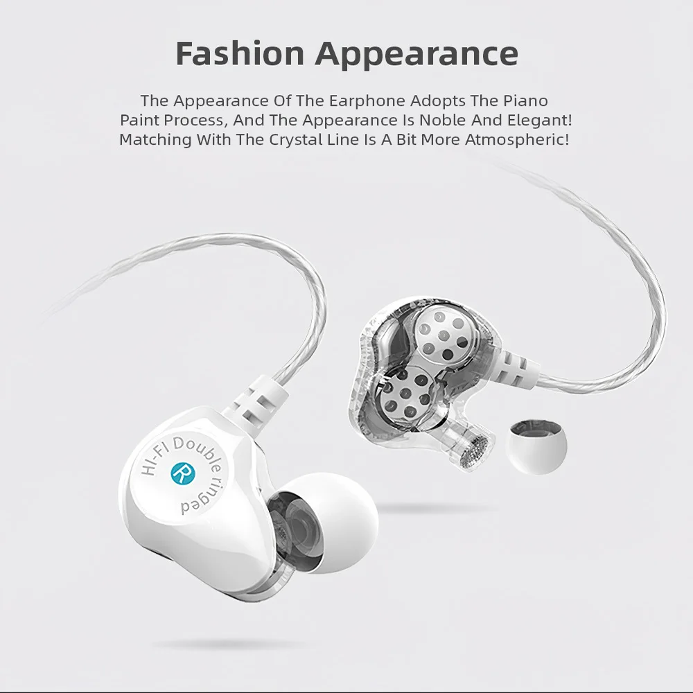 D6 проводные наушники 4 ядра Hi-Fi стерео для мобильных телефонов спортивные с