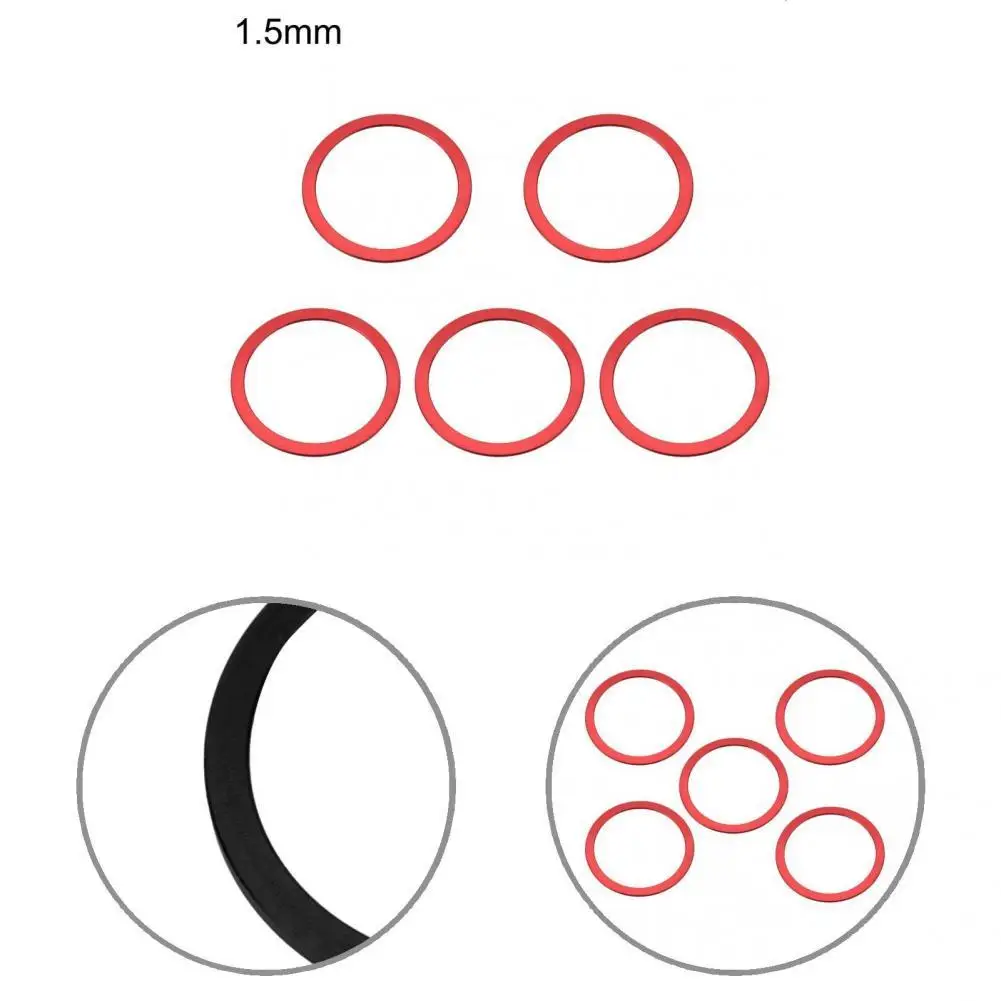 

Bike Supplies 5Pcs Universal Road Bike Bottom Bracket High Hardness Bike Flywheel Hub Spacer Vibrant Color for MTB