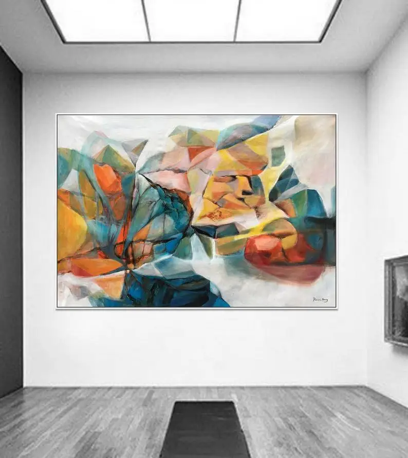 Beste Canvas Olieverf Moderne Schilderkunst Badkamer Muur Decor Abstracte Kunst Foto Versierd Kleine Kamer Hand Geschilderd Schilderij