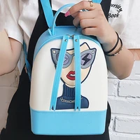 new stylish cartoon jelly shoulder bag for women bumped into one shoulder slanted cross bag ladies casual waterproof backpack