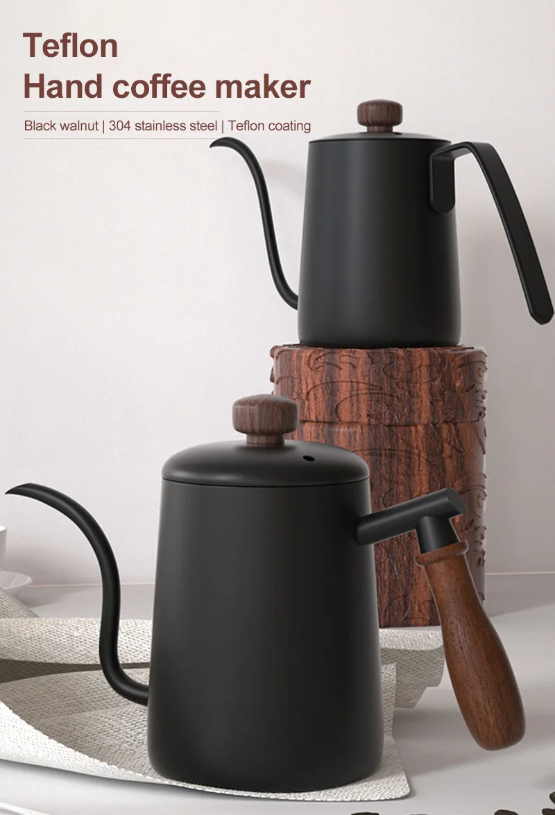 600 мл кофейник из нержавеющей стали ручной тонкий Горшочек для рта коммерческий