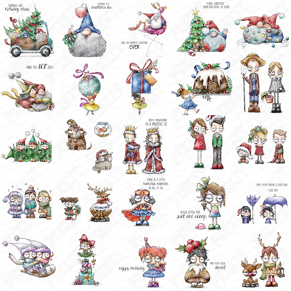 

The Gnome And The Mistletoe Cling Metal Dies Stamps Scrapbook Diary Decoration Embossing Cut Dies Template DIY Greeting