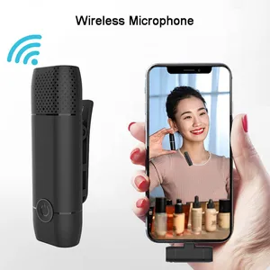 wireless lavalier microphone portable mini quick connect for iphone android moblie phone live broadcast phone sound record 2 4g free global shipping