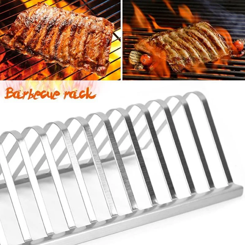 Нержавеющая сталь барбекю гриль держатель для ребра стеллажи выставки товаров