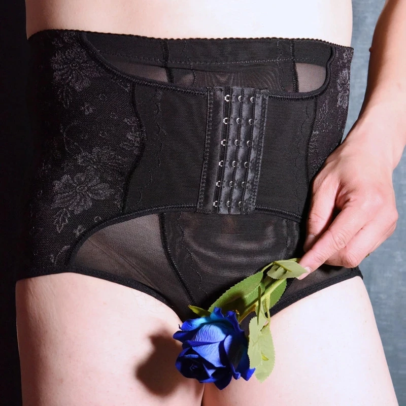 Мужские трусы с мешочком для пениса серые Утягивающие шорты слитное нижнее белье