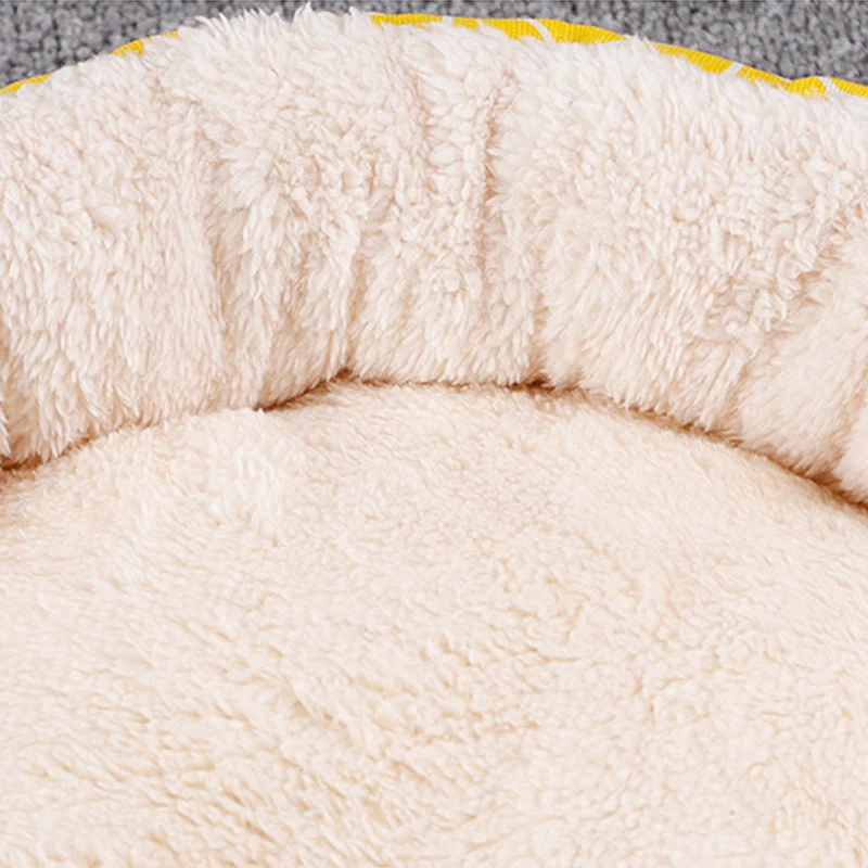 Круглая Вельветовая кровать для домашних животных мягкий и теплый коврик