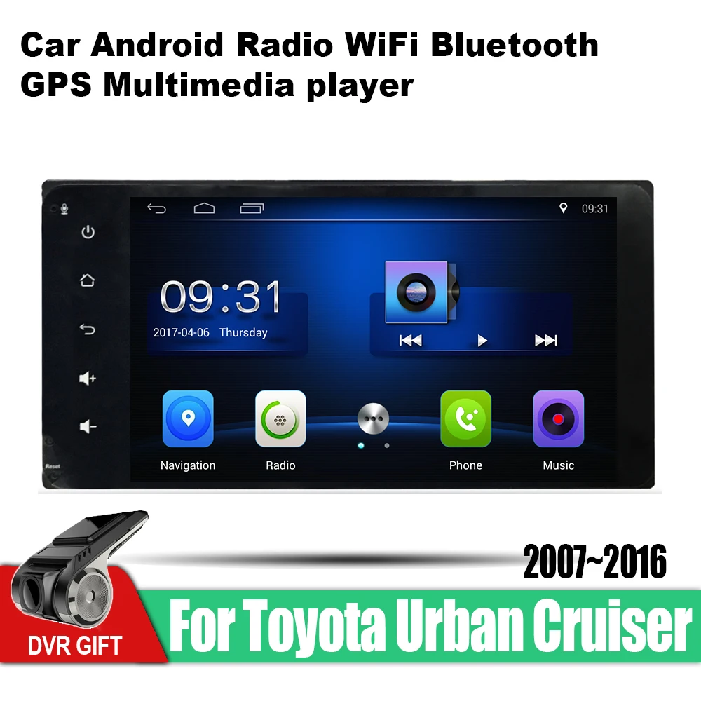 Автомобильная Мультимедийная система ZaiXi 2 din GPS навигация для Toyota Urban Cruiser 2007 ~ 2016