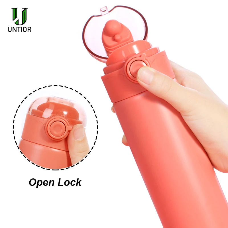 UNTIOR 400 мл 304 чашка из нержавеющей стали с прозрачным покрытием дизайн для спорта