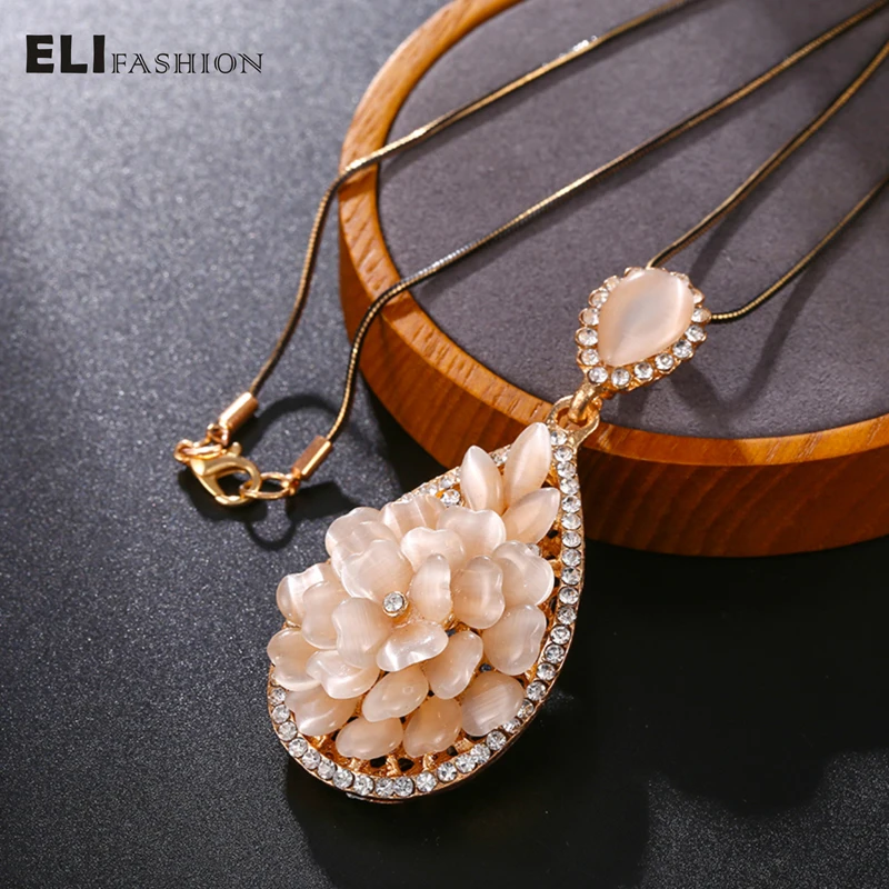 Женское Ожерелье свитер ELIfashion ожерелье с подвеской в виде цветов стразы|Ожерелья