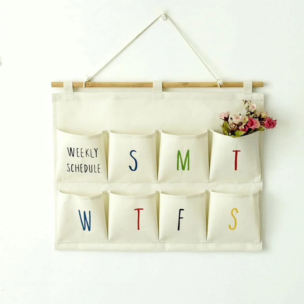 Креативный настенный подвесной органайзер для двери с расписанием недели