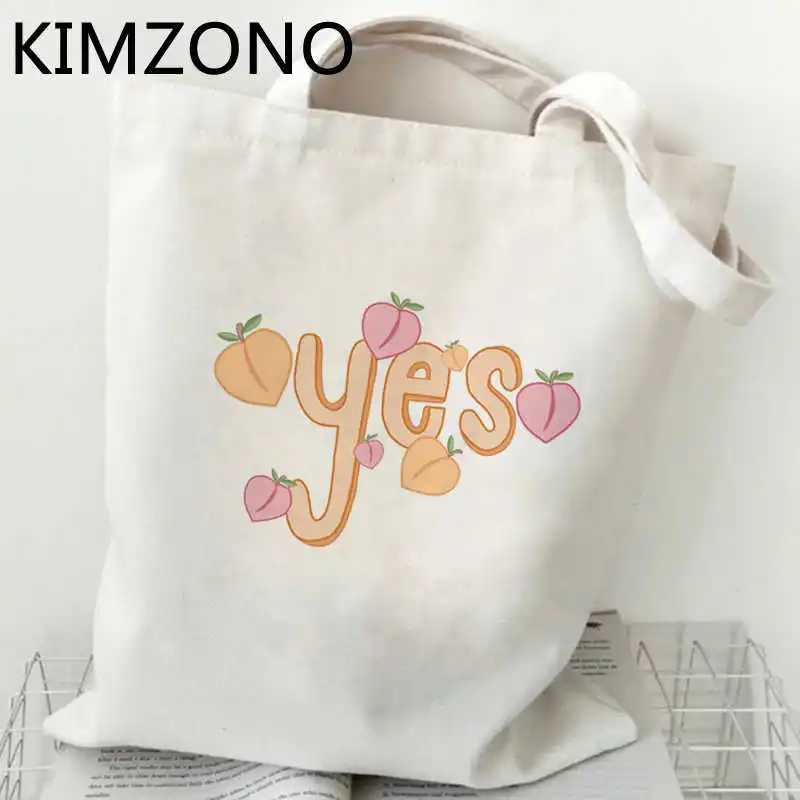 

Peach shopping bag tote bolso eco cotton bag reciclaje ecobag string grab