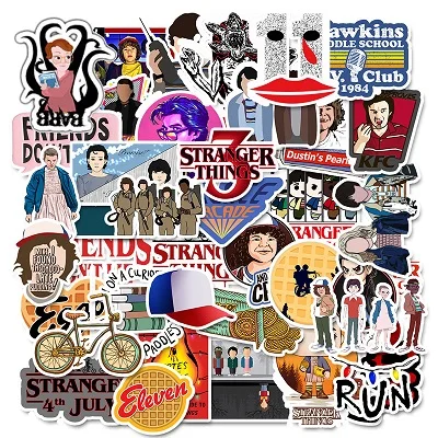 50 шт. Stranger Thing фигурные наклейки комплект наклейка на холодильник для Чемодан скейтборд мотоцикл ноутбук Водонепроницаемый Стикеры - Цвет: 50Pcs TZ-8
