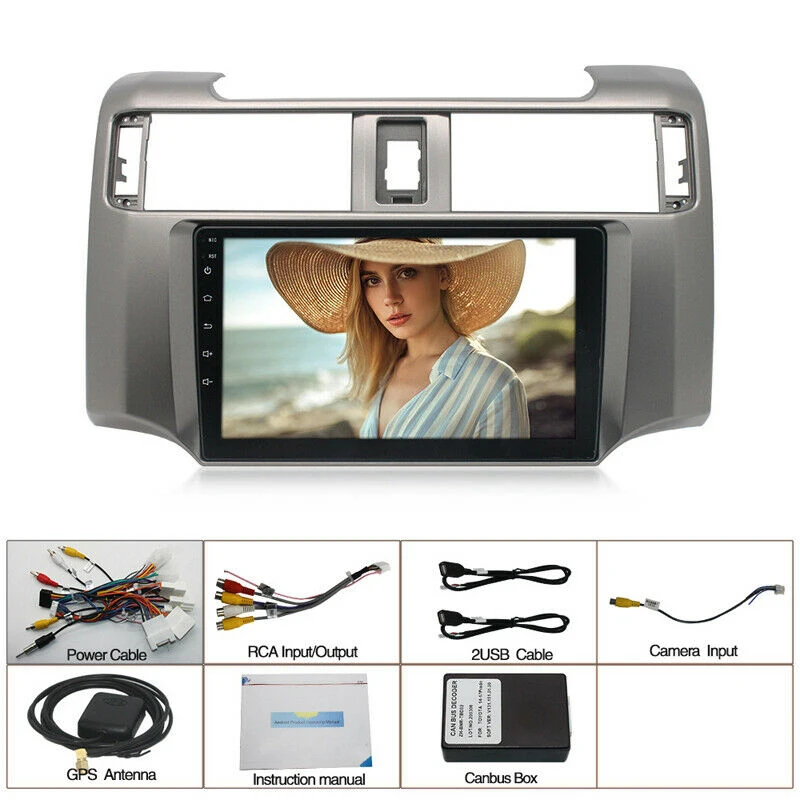 

9 Inch Car Stereo Radio Bluetooth MP5 Player GPS Navigation Mirror Link Screen 1+16GB for Toyota 4Runner 2009-2020