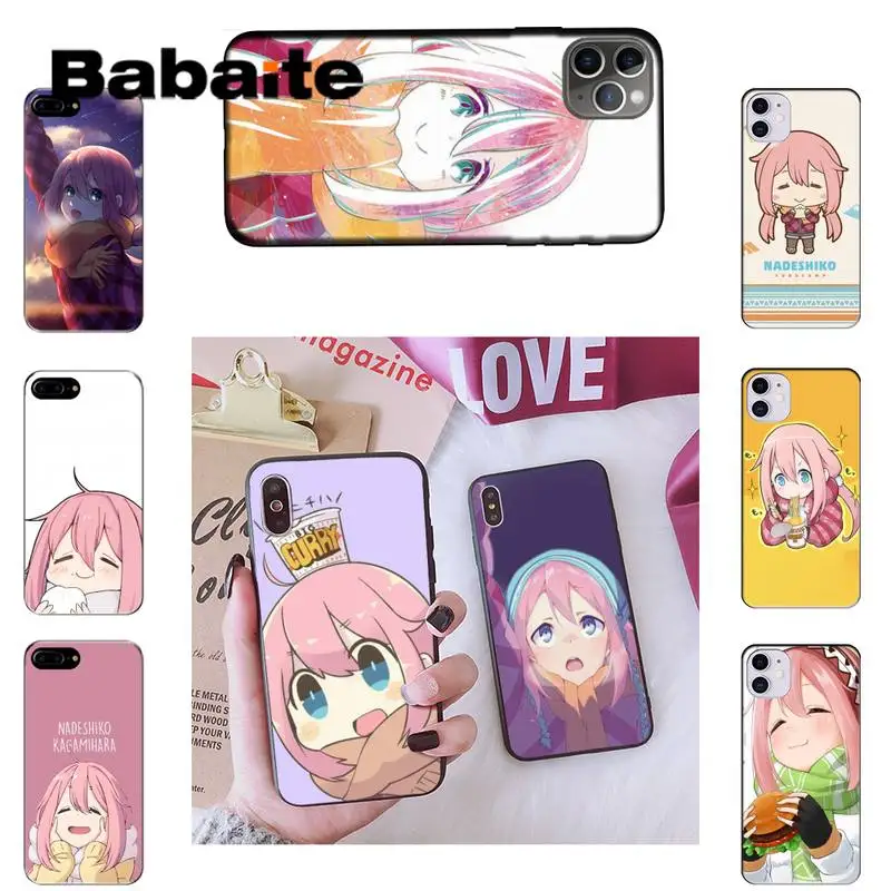 

Babaite Nadeshiko Kagamihara Yuru Camp Phone Case For iPhone 8 7 6 6S Plus X XS MAX 5 5S SE XR 11 11pro promax 12 12Pro Promax