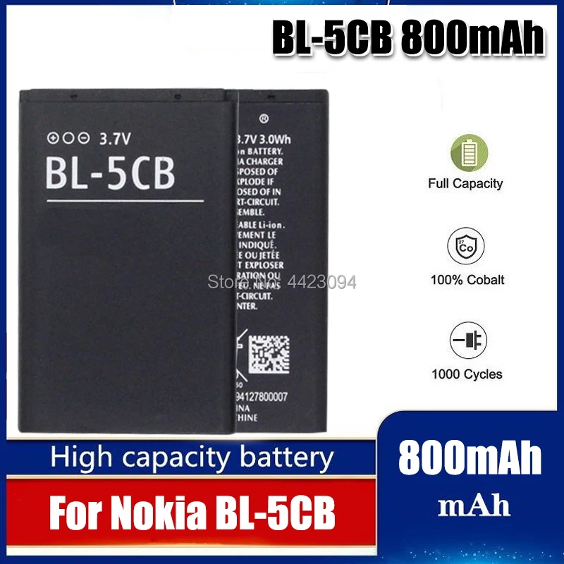 Аккумулятор SanErqi BL 5CB для nokia 1000/1010/1100/1108/1110/1111/1112/1116/2730/1616/1800 аккумулятор