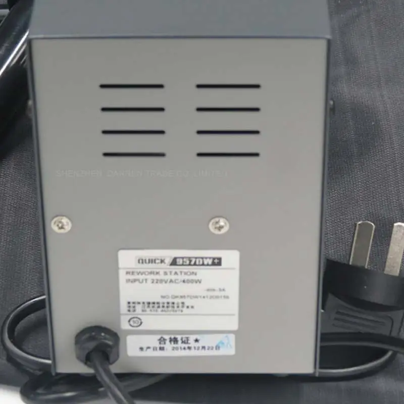 957DW + светодиодный дисплей Регулируемый тепловой фен с винтовым ветром 580 Вт SMD