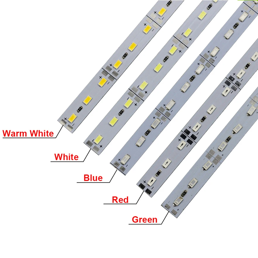 10 шт./лот 50 см светодиодный бар светильник SMD 8520 7020 5730 5050 2835 DC12V светодиодный жесткой полосы белый теплый холодный RGB под шкаф Кухня