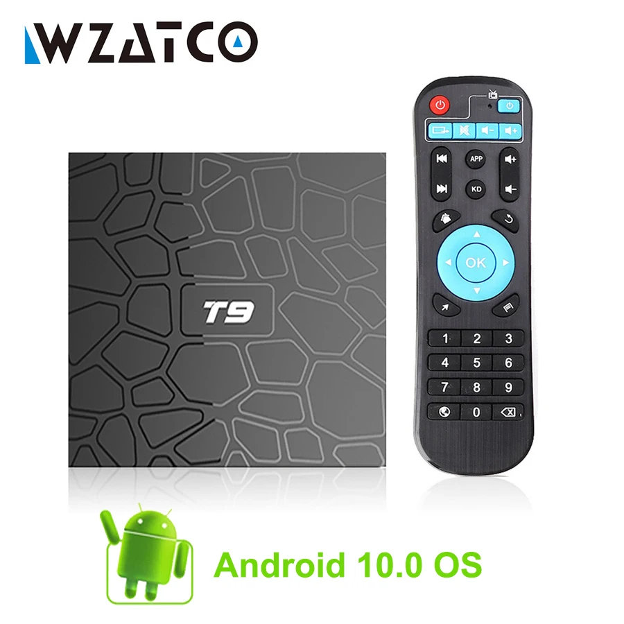 ТВ-приставка T9 Android 10 0 4 + 32/64 ГБ Rockchip 1080P H.265 4K 2 16 Гб | Электроника