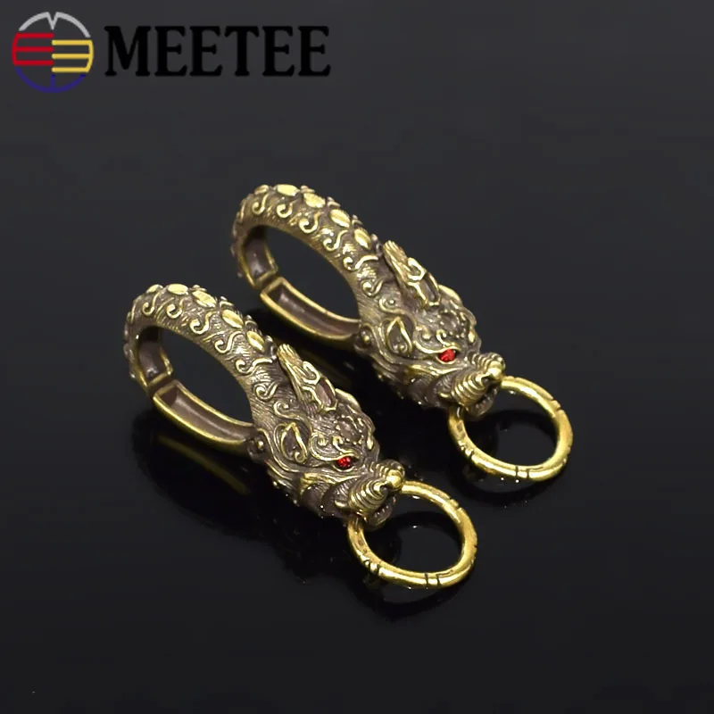 

1/2pcs 61mm Solid Brass Car KeyChain Buckles Key Ring Men Women Wallet Belt Hooks Wallets Chain Snap Clasp DIY Leather Crafts