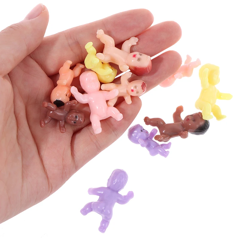 

10PCS S/L Cute Baby Shower Mini Doll Plastic Child Full Moon Gifts Boys Girls Party Supplies Kids Small Toy Accessories New
