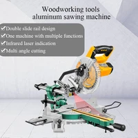 7 inch upgraded rod miter saw with extended guide rail multi function miter 45 degree woodworking tool aluminum sawing machine