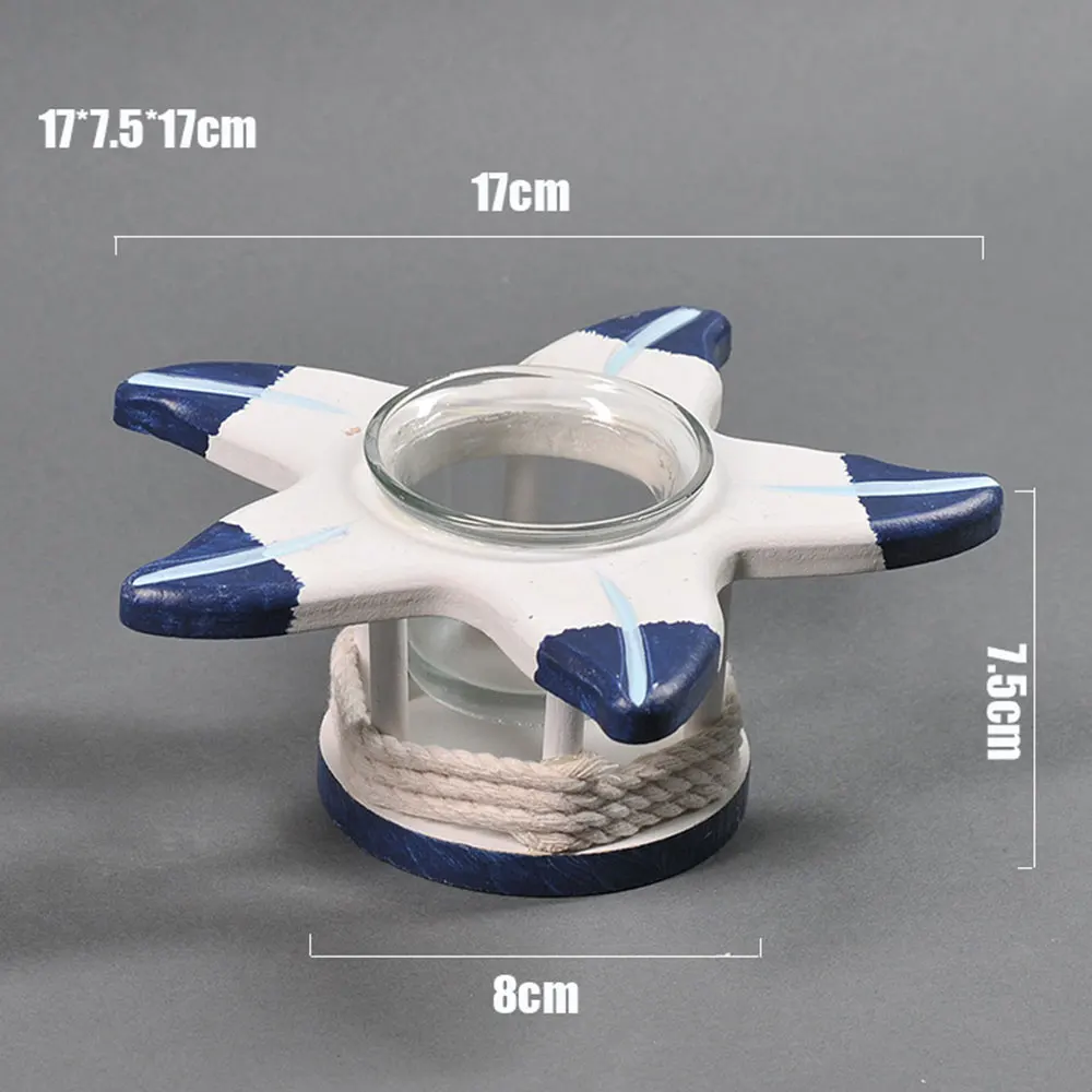 4 стиля Средиземноморский деревянный подсвечник Настольный светильник для