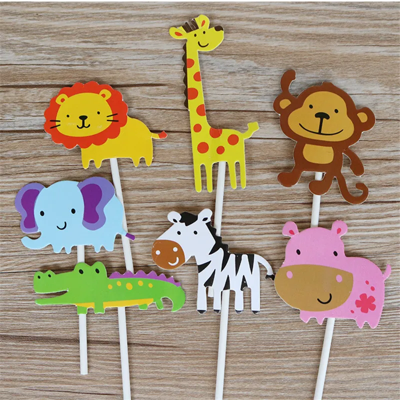 Cakelove 1 комплект BabyShower день рождения торт с животными Topper детский дикие животные