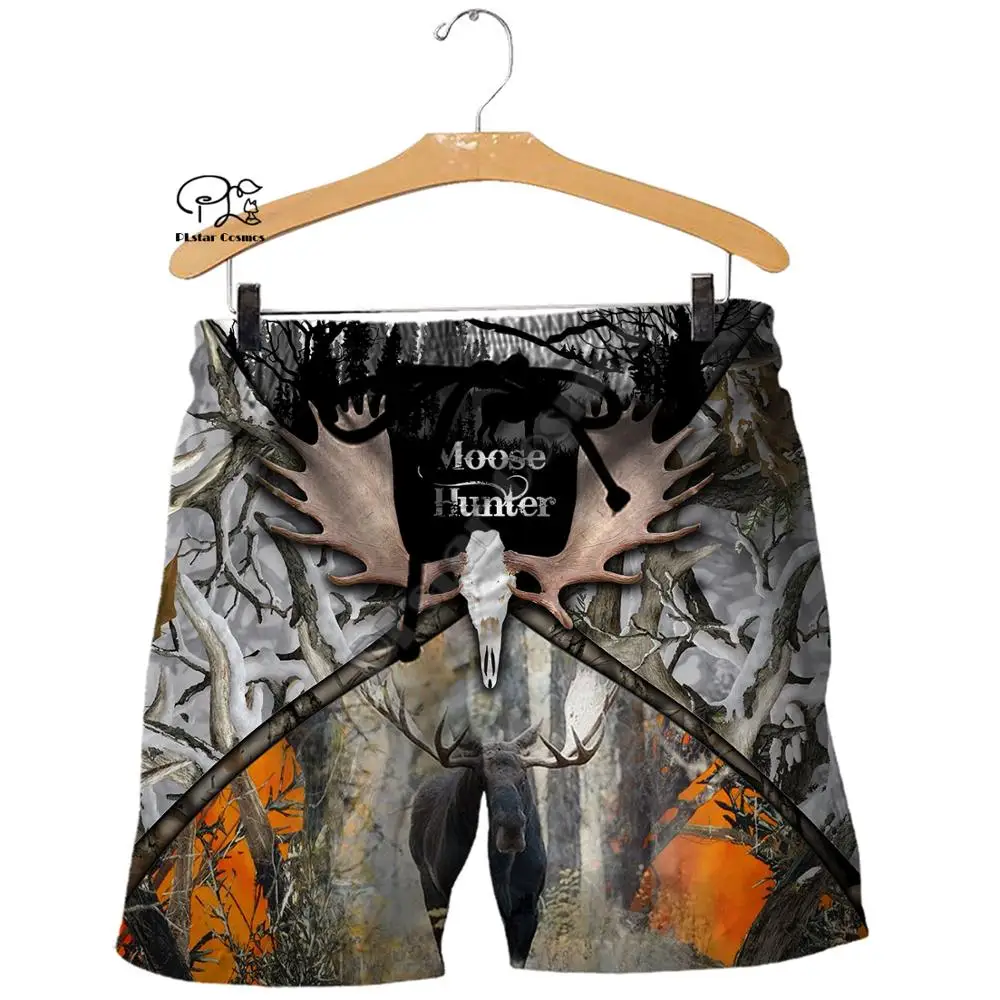 Шорты PLstar Cosmos унисекс с луком и оленем охотничьи камуфляжные модные короткие