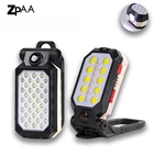 COB светодиодный рабочий светильник Портативный светодиодный вспышка светильник USB Перезаряжаемые Водонепроницаемый с магнитным креплением для кемпинга, Фонари магнит дизайн с Мощность Дисплей