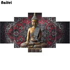 5 шт., алмазная картина Магнолия, Будда, дзен, полностью круглая Алмазная вышивка 5d, Алмазная мозаика сделай сам, квадратная китайская картина фэншуй