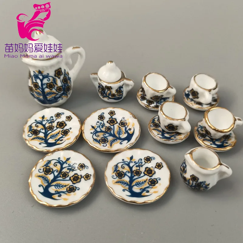 Очаровательные китайские чайные горшки чашки для посуды кукольный домик