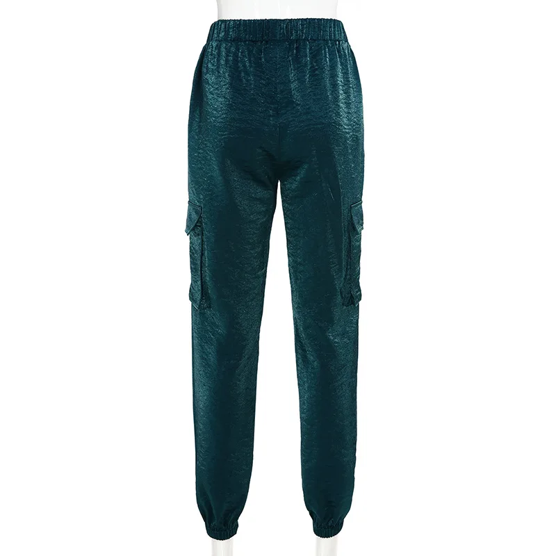 

Autumn Women High Waist Long Trousers Harajuku Streetwear Ladies Big Pockets Mermaid Haren Pants Female Casual Pants