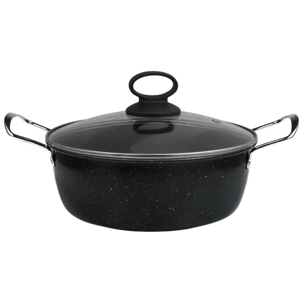 Black Delicate Maifan Stone Pot Multi-function Cooking Instant Noodle Two Handle Soup for Home Kitchen Restaurant | Дом и сад