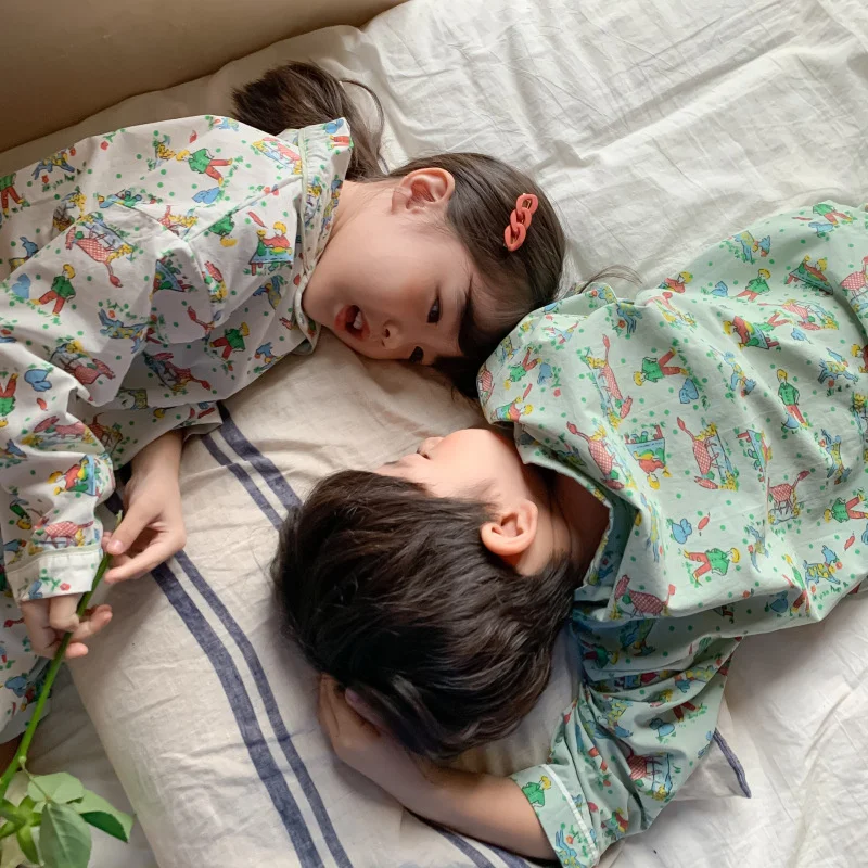

Spring Autumn boys girls Little Prince pringting leisure wear cotton casual soft long sleeve 2pcs sets children pajamas sets