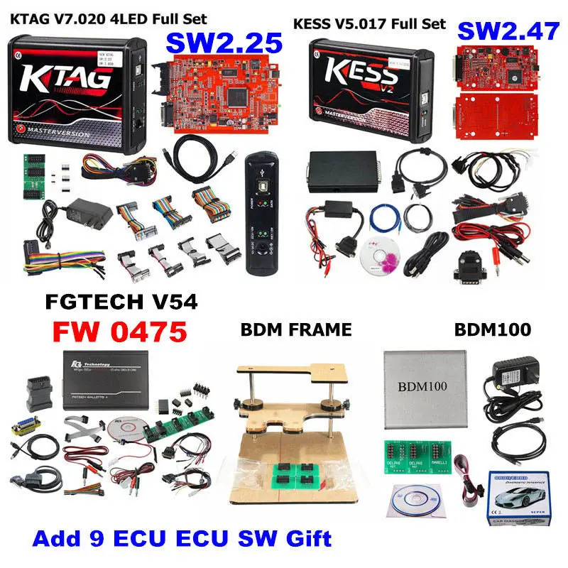 KESS V2 5,017 V2.47 ЕС Версия KESS V2 V5.017 KTAG V7.020 V2.25 4LED онлайн KESS 5,017 KTAG 7,020 ECU программист инструмент для обновления - Цвет: 5ECU V54 FW0475