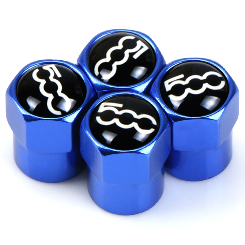 Колпачки на клапаны автомобильных шин из алюминиевого сплава для fiat 500 2007 ~ 2015 4 шт.