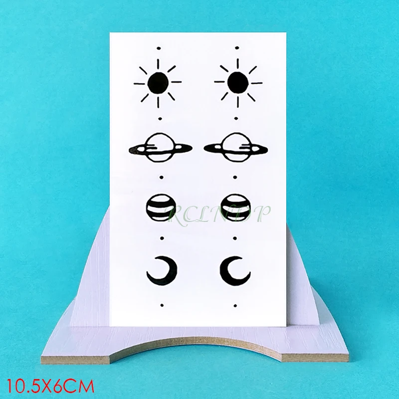 Waterproof Temporary Tattoo Sticker sun moon planet tatto flash tatoo fake tattoos for kids men women | Красота и здоровье