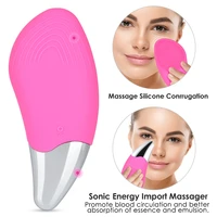 mini electric facial cleansing brush silicone sonic face cleaner deep pore cleaning skin massager face cleansing skin care tools