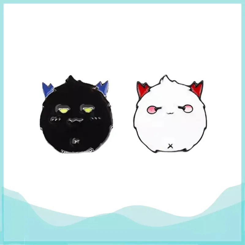 Милая мультяшная черно-белая брошь эльфа в японском стиле аксессуары для одежды
