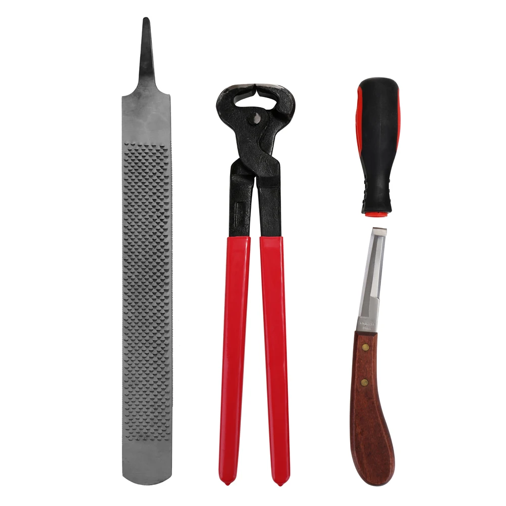 4 шт. кусачки в виде копыта для лошадиного ворса напильник обуви ручка нож копыт